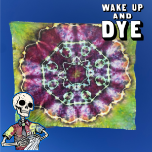 “Flower Bomb” Tie Dyed Tapestry 28” x 28”