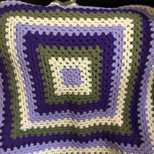 Purple crochet blanket